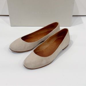 Margaux The Classic Ballet Flats Natural Suede Size 36